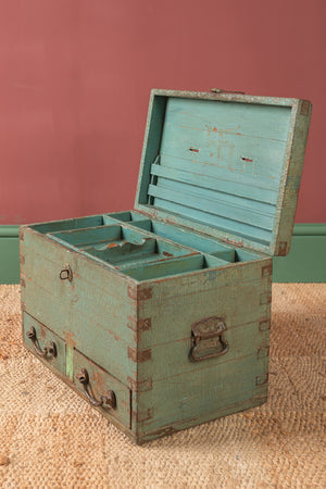 Vintage Blue Storage Chest