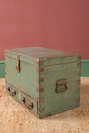 Vintage Blue Storage Chest