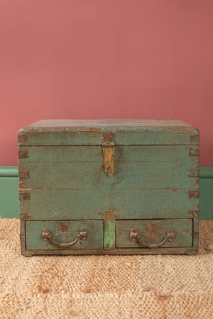 Vintage Blue Storage Chest