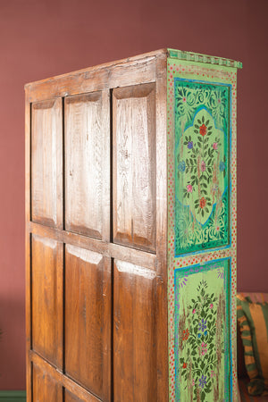 Green Vintage Hand Painted Almirah