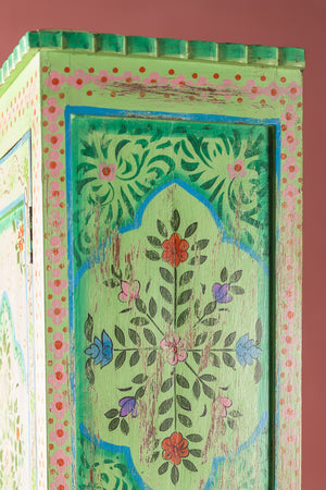 Green Vintage Hand Painted Almirah