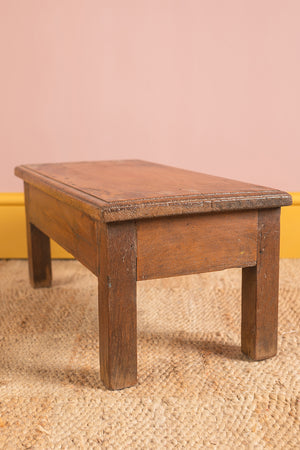 Wooden Vintage Side Table with Drawer