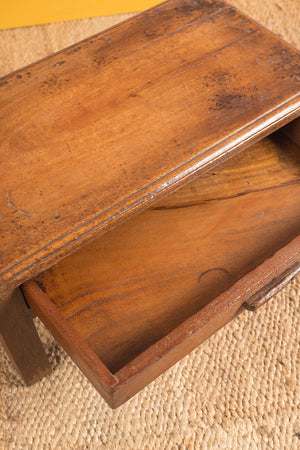 Wooden Vintage Side Table with Drawer