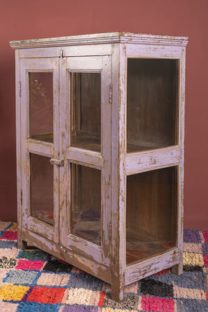 Vintage Lilac Display Cabinet