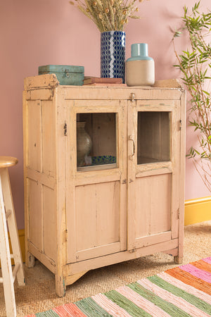Cream Vintage Wooden Cabinet
