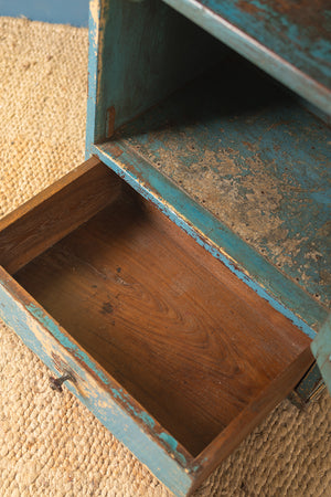 Vintage Blue Side Cabinet