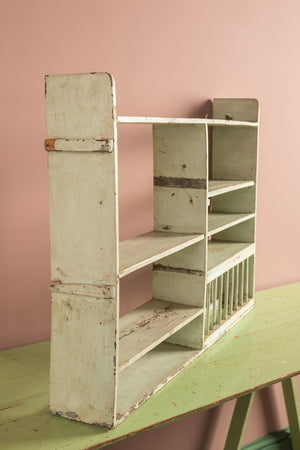 Vintage Off-White Kitchen Shelving Unit