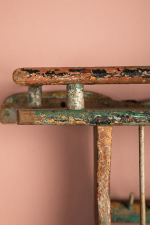 Vintage Wooden Kitchenware Wall Rack