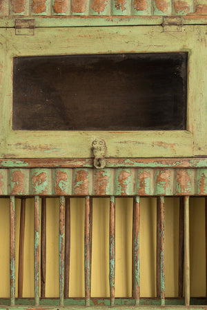 Vintage Pale Green Kitchenware Wall Unit
