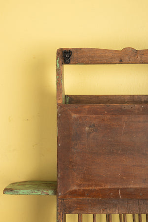 Vintage Pale Green Kitchenware Wall Unit