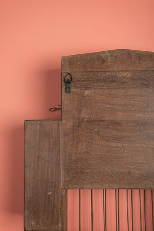 Vintage Wooden Kitchenware Wall Unit