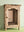 Vintage Cream Showcase Cabinet with Mirror