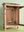 Vintage Cream Showcase Cabinet with Mirror