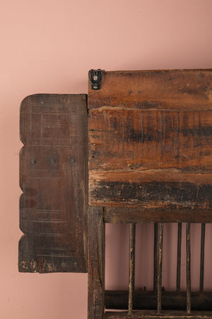 Wooden Vintage Kitchenware Wall Rack
