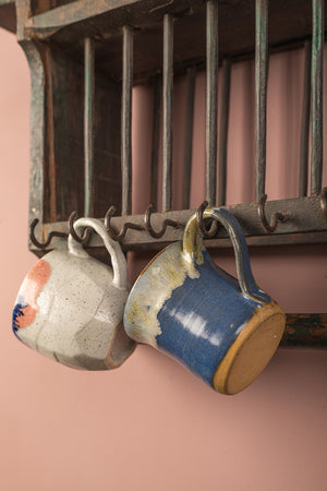 Wooden Vintage Kitchenware Wall Rack