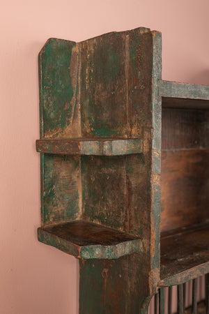 Wooden Vintage Kitchenware Wall Rack