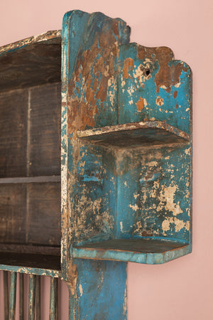Vintage Blue Kitchenware Wall Rack