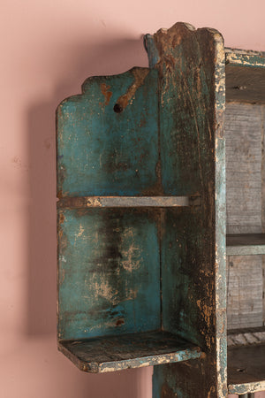 Vintage Blue Kitchenware Wall Rack