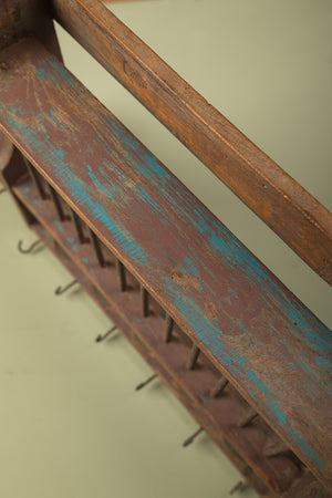 Wooden Vintage Kitchenware Wall Rack