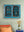 Blue & Red Vintage Wall Showcase