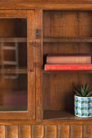Wooden Vintage Wall Cabinet & Shelves
