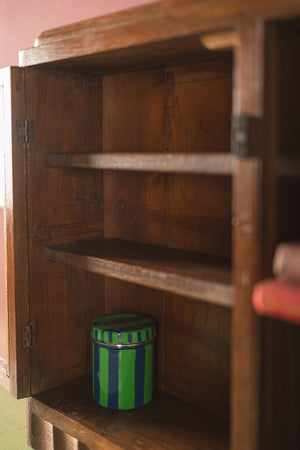 Wooden Vintage Wall Cabinet & Shelves