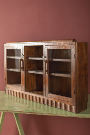 Wooden Vintage Wall Cabinet & Shelves