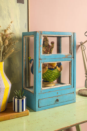 Light Blue Vintage Display Case