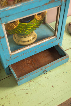 Light Blue Vintage Display Case