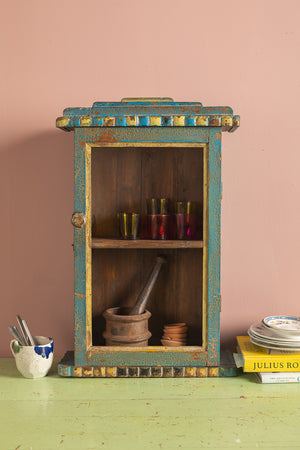 Vintage Blue Wall Showcase