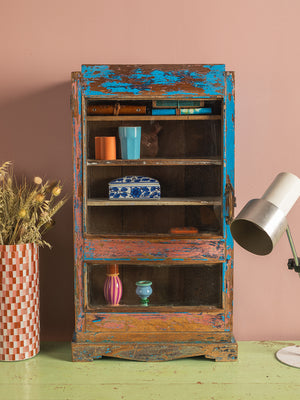 Vintage Blue & Pink Wall Showcase