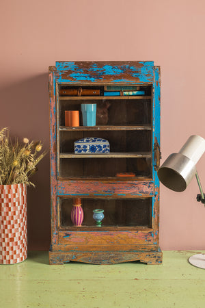 Vintage Blue & Pink Wall Showcase