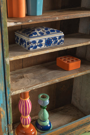 Vintage Blue & Pink Wall Showcase
