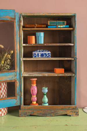 Vintage Blue & Pink Wall Showcase