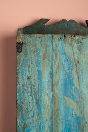 Bright Blue Vintage Wall Showcase
