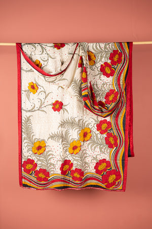 Vintage Rayon Sari - 5 Metres Long - 4706