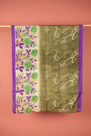 Vintage Rayon Sari - 5 Metres Long - 4709