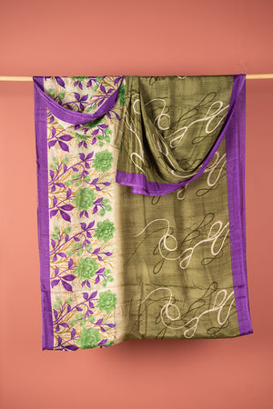 Vintage Rayon Sari - 5 Metres Long - 4709