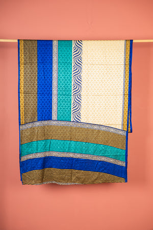 Vintage Rayon Sari - 5 Metres Long - 4725