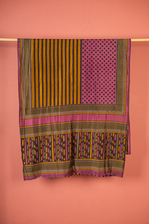 Vintage Rayon Sari - 5 Metres Long - 4726