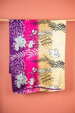 Vintage Rayon Sari - 5 Metres Long - 4727