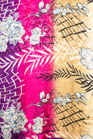 Vintage Rayon Sari - 5 Metres Long - 4727