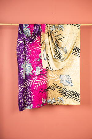 Vintage Rayon Sari - 5 Metres Long - 4727