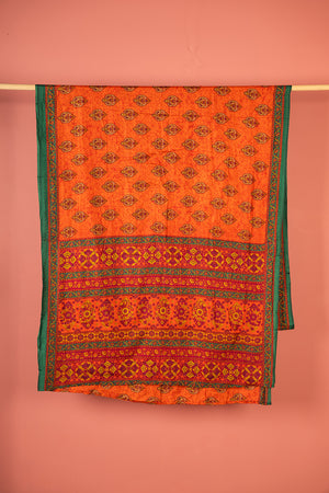 Vintage Rayon Sari - 5 Metres Long - 4731