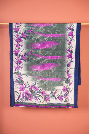 Vintage Rayon Sari - 5 Metres Long - 4735