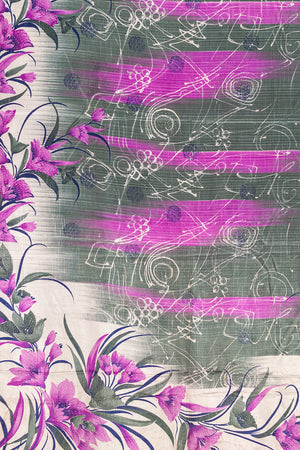 Vintage Rayon Sari - 5 Metres Long - 4735