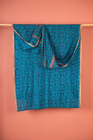 Vintage Rayon Sari - 5 Metres Long - 4737
