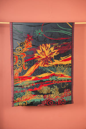 Vintage Rayon Sari - 5 Metres Long - 4741