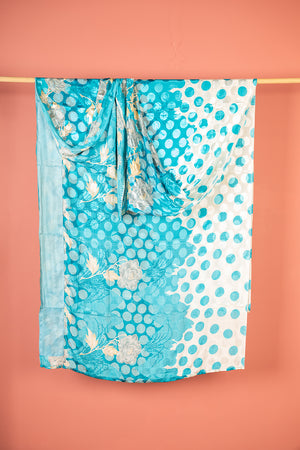 Vintage Rayon Sari - 5 Metres Long - 4746