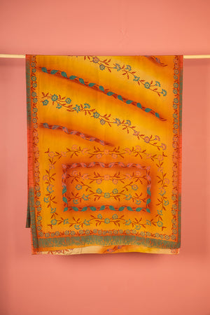 Vintage Rayon Sari - 5 Metres Long - 4751